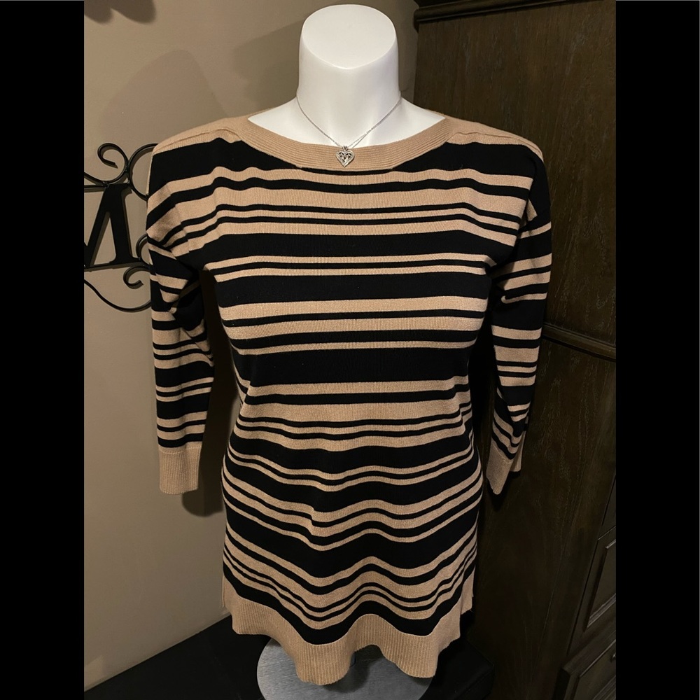 Cable and Gauge Knit Tunic Sweater